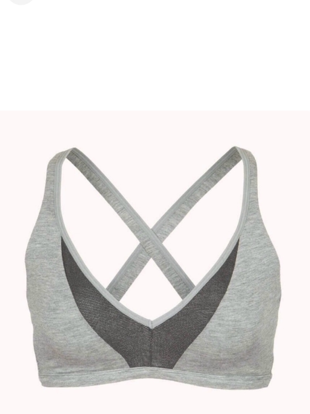 Lively All-Day Mesh Trim Bralette in Gray